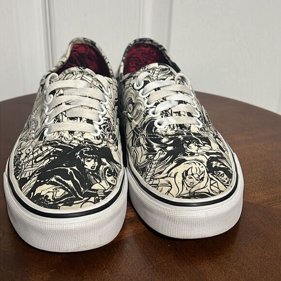 🔥🔥 VANS Marvel Colab Authentic Marvel Print Skate Sneakers Size 6.5M 8W - EUC - Picture 3 of 11